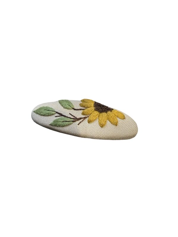 Embroidered Sunflower Hair Clip for Kids – Cute Girls Hair Accessory