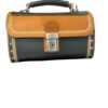 Exclusive Limited Edition Luxe Leren Tas – Handgemaakt met Walnoothout & Natuurlijke Bergbloemen