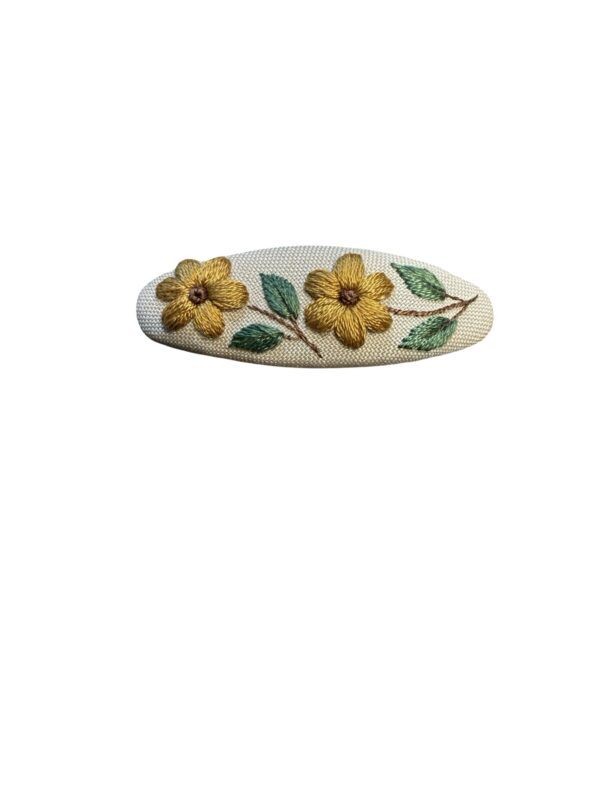 Embroidered Flower  Hair Clip for Kids – Cute Girls Hair Accessory