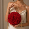 Luxury Crochet Rose Purse – Elegant Handmade Floral Bag