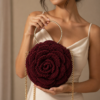 Handmade Crochet Rose Bag – Floral Crochet Handbag with Chain Strap