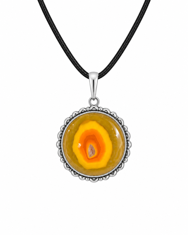 Unique Handmade Agate Stone Pendant in Sterling Silver | Artisan Jewelry