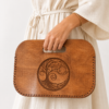 4438716d-3737-4df7-b55d-8d876eaa3f55 Handcrafted Wooden Clutch Bag with Tree of Life Design and Leather Sides