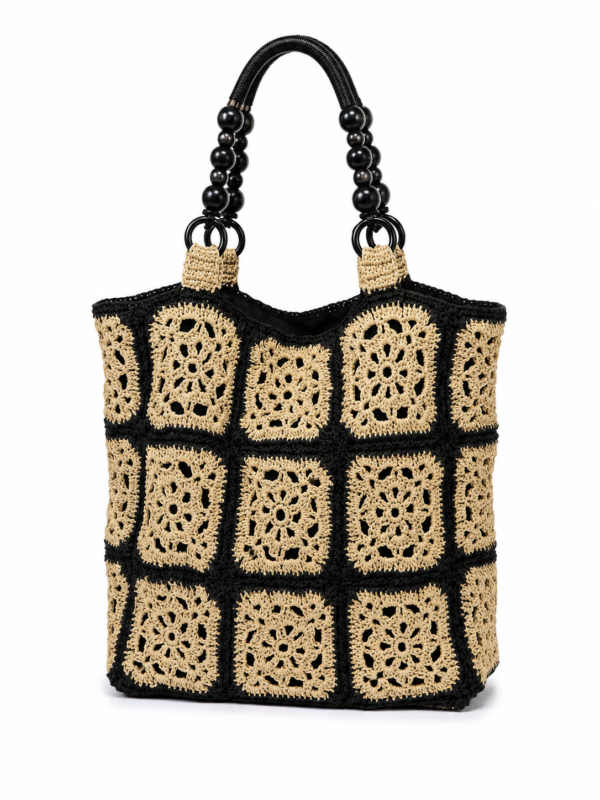 Luxury Handmade Crochet Beach Bag – Organic Raffia Tote for Summer, Travel & Resort Wear