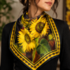 57b49e74-7493-4bd2-bfe2-2919adf37cf1 Sunflower Mulberry Silk Scarf – Handmade Luxury Art Scarf for Women – Unique Wearable Art Gift – Designer Floral Silk Shawl