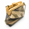 Exclusive Handmade Handbag with Wooden Clasp – Luxury Artisan Shoulder Bag
