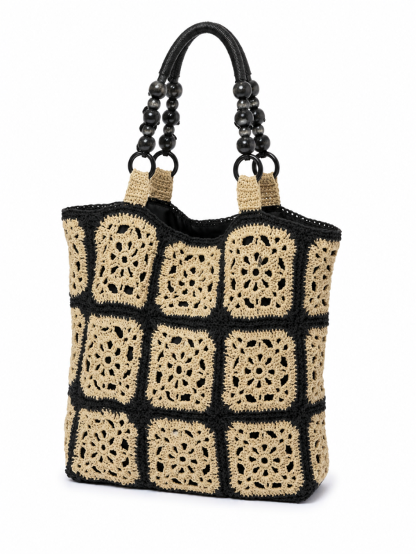 Luxury Handmade Crochet Beach Bag – Organic Raffia Tote for Summer, Travel & Resort Wear