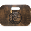 Handgemaakte Houten Clutch met Levensboom Motief – Unieke Artisan Tas