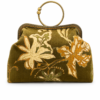 f29f09a1-c9cb-457c-8c93-0ebb07eadef3 Handmade Sustainable Suede Handbag with Round Metal Handle | Floral Vintage Evening Bag | Artisan Designer Purse