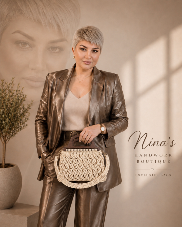 e0a4b101-826d-4bac-a379-fe858f5943f2 Handgemaakte Macramé Handtas met Walnoten Houten Sluiting | Luxe Boho Dames Tas | Nina’s Handwork Boutique
