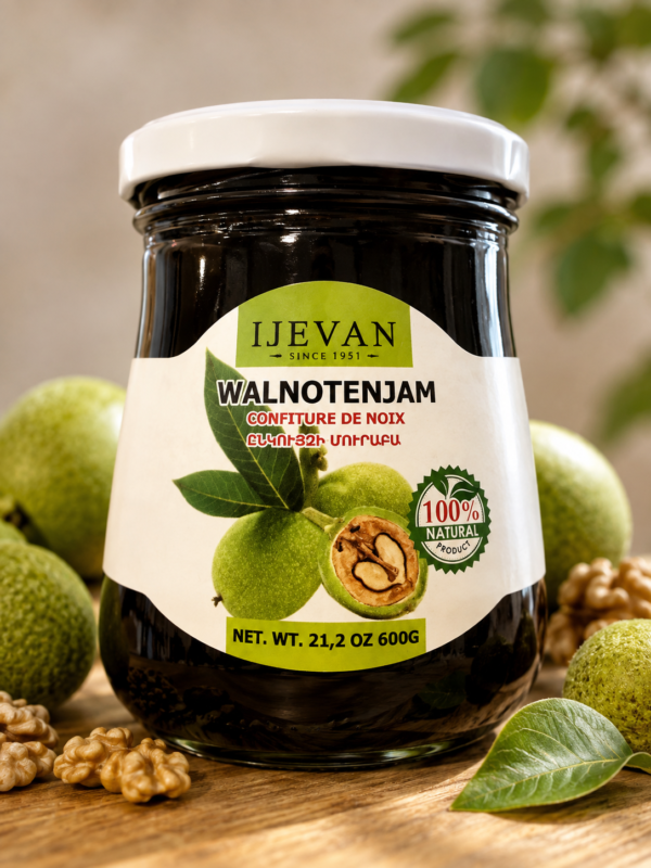 11820cca-9e4b-4597-88cc-312d18b66854 IJEVAN Armeense Premium Walnotenjam – Ambachtelijke Groene Walnoot Confituur uit Armenië | 600 g