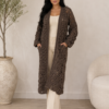 Handmade Crochet Lange Cardigan van Wol – Exclusief Dames Vest S–XL | Nina’s Handwork Boutique Amsterdam