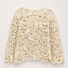 Handmade Irish Lace Crochet Top van Wol – Crème | Uniek & Exclusief