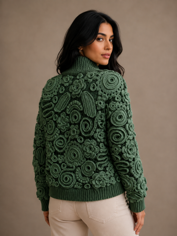 77a8bc10-7cd6-4614-84f7-7a67cb3625c3 Luxe Handgemaakte Crochet Winterjas Dames – Puur Wol met Warme Voering | Exclusive Handmade