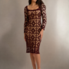 Luxe Handmade Crochet Jurk van Italiaanse Viscose – Gevoerd – M/L | Nina’s Amsterdam