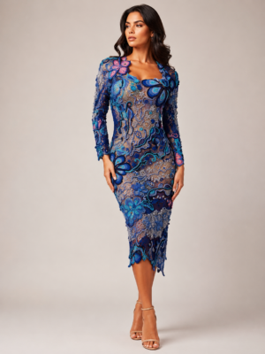 Handmade Irish Lace Crochet Jurk – Italiaanse Viscose & Katoen | Exclusieve Damesjurk | Nina’s Amsterdam