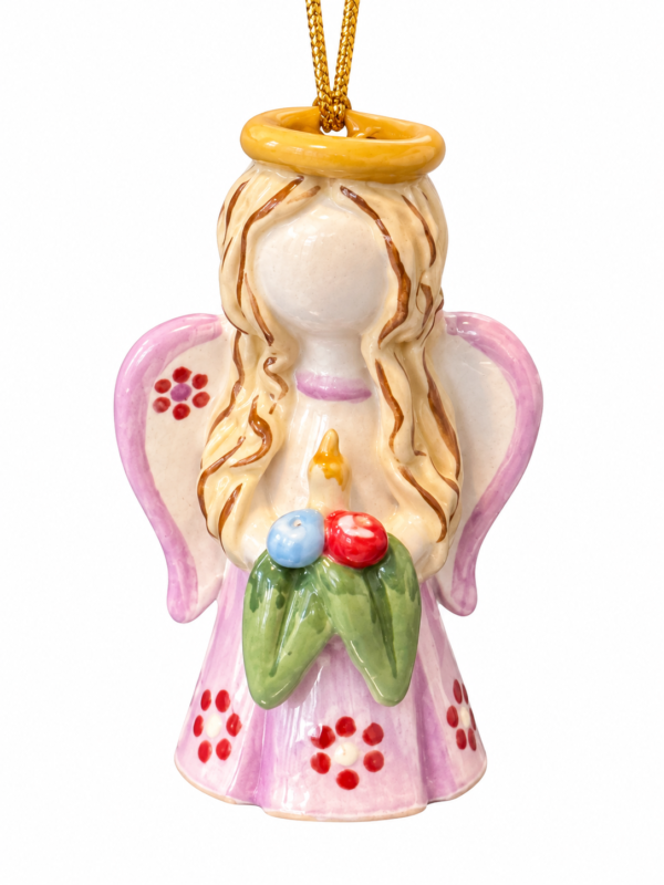 05facb58-d20d-4e3b-9835-80a6a06b2ed2 Handgemaakte & Handgeschilderde Keramische Engel Hanger – Roze – ca. 5 cm/Keramische Engel Hanger 5 cm | Handgemaakt & Handgeschilderd