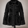 7a205bd6-1931-48f3-afb1-9d8a7fb87c86 Exclusive Handmade Crochet Wollen Jas Zwart/Grijs – Faux Fur Details – M t/m XL